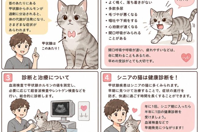 【よくある疾患シリーズ】猫の甲状腺機能亢進症
