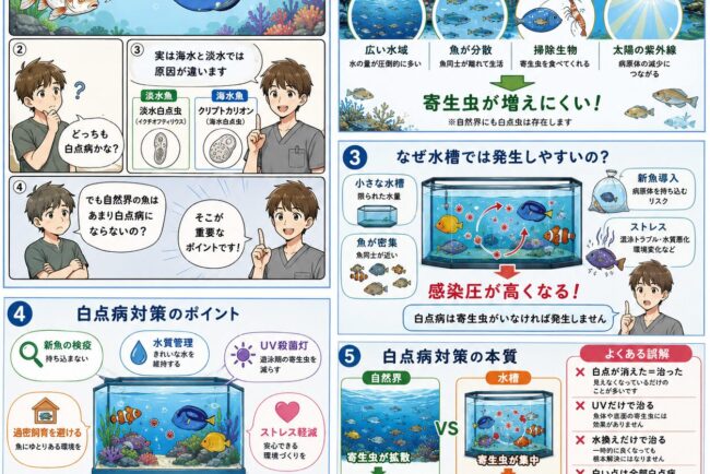 【よくある疾患シリーズ】観賞魚の白点病
