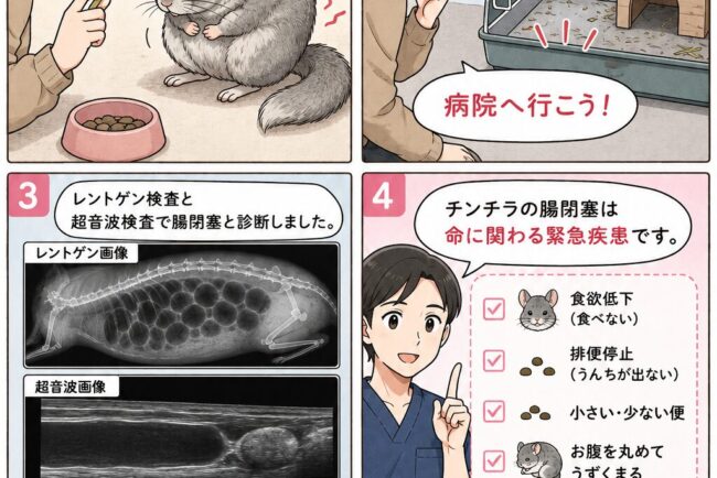 【よくある疾患シリーズ】チンチラの排便停止