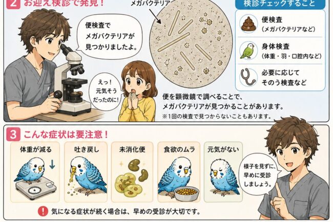 【よくある疾患シリーズ】小鳥のメガバクテリア